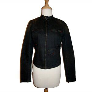 Ralph Lauren Denim Antiqued Motorcycle Jean Jacket